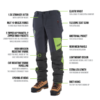 Clogger Zero Gen2 Men's UL Chainsaw Pants - Grey/Green SM SHORT - Image 7