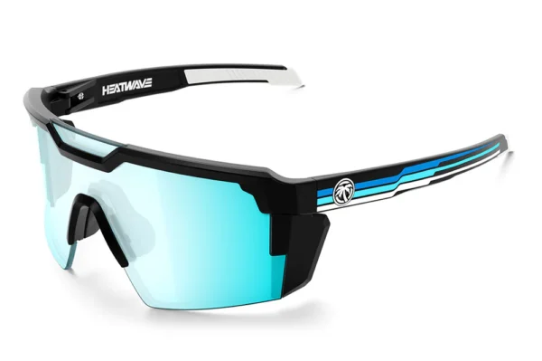HEATWAVE VISUAL FUTURE TECH SUNGLASSES: Side Stripe Blue Z87+